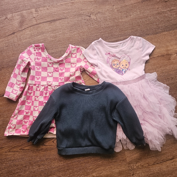 Play Clothes Bundle Set Of 3 Pink/Green - Picture 1 of 10